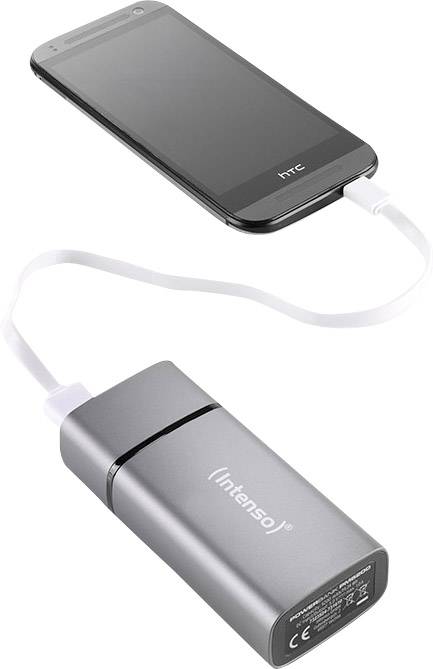 Intenso PM5200 Powerbank 5200 mAh Li-Ion Silber Statusanzeige
