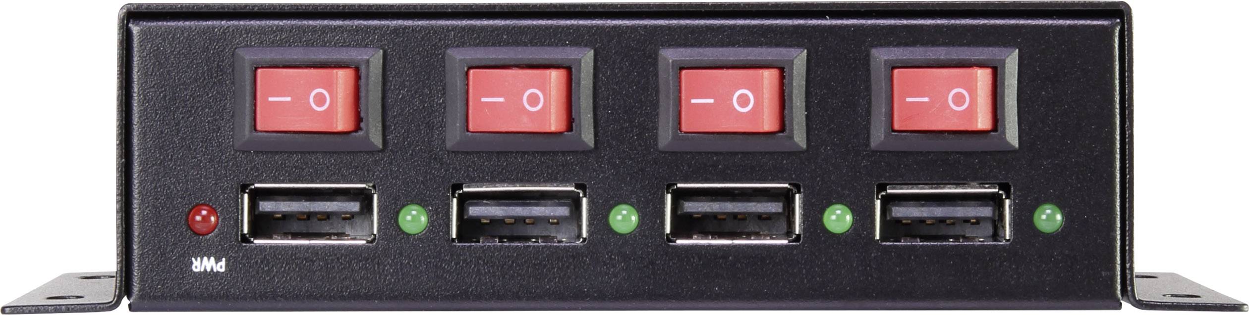 Renkforce RFPS-7000/4S 1590178 USB-Ladegerät Steckdose Ausgangsstrom (max.) 7A 4 x USB Anschlüsse einzeln schaltbar