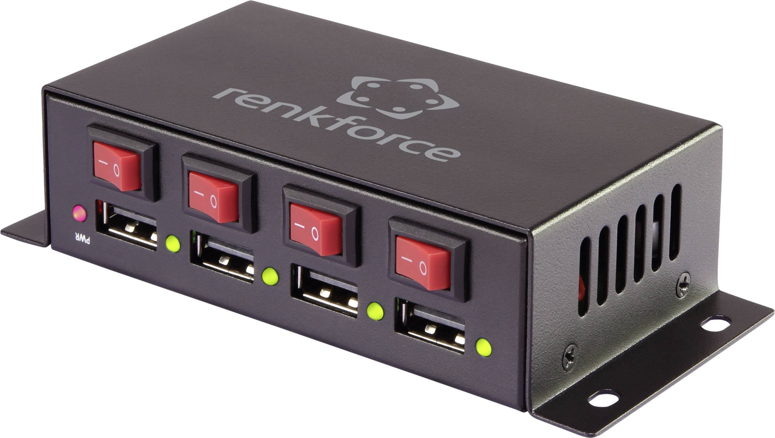 Renkforce RFPS-7000/4S 1590178 USB-Ladegerät Steckdose Ausgangsstrom (max.) 7 A 4 x USB Anschlüsse