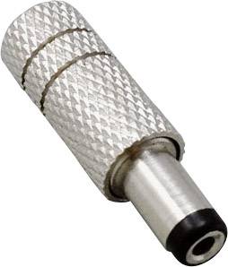 TRU Components Niedervolt-Steckverbinder Stecker, gerade 5.50 mm 2.10 mm