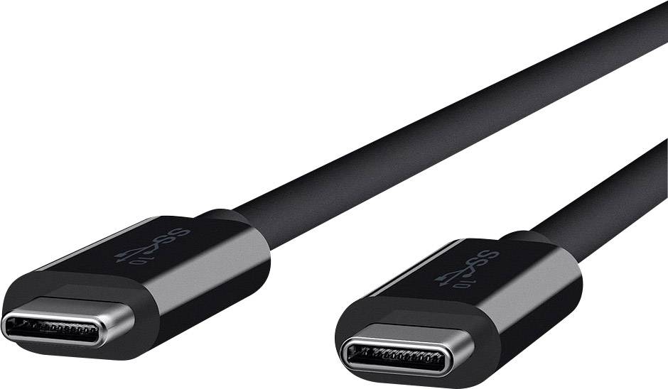 Belkin USB-Kabel USB 3.2 Gen1 USB-C® Stecker, USB-C® Stecker 1.00 m Schwarz beidseitig verwendbarer Stecker F2CU052BT1M-BLK