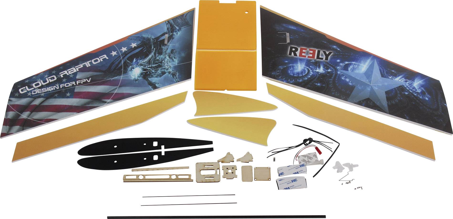 Reely FPV Wing Cloud Raptor RC Indoor-, Microflugmodell Bausatz 1000mm