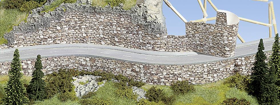 NOCH 57510 H0, TT Mauerplatte (L x B) 320mm x 150mm Kunststoffmodell