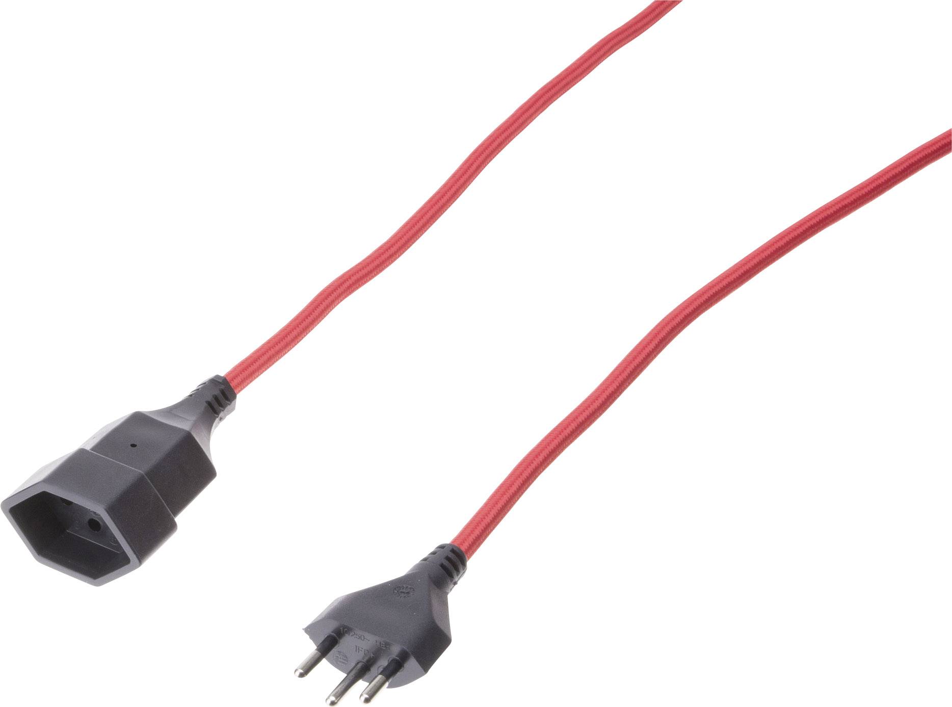 MH MaxTex 114095 Strom Verlängerungskabel Rot 3.00 m H05VV-F 3G 1 mm²