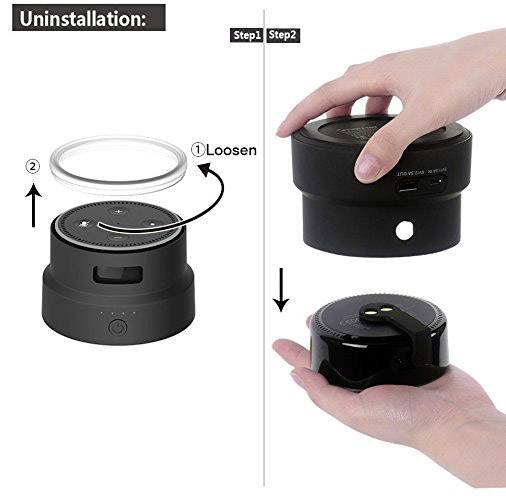 Smatree SmaCup Plus Akku-Pack Schwarz Passend für (Sprachassistenten):Amazon Echo Dot