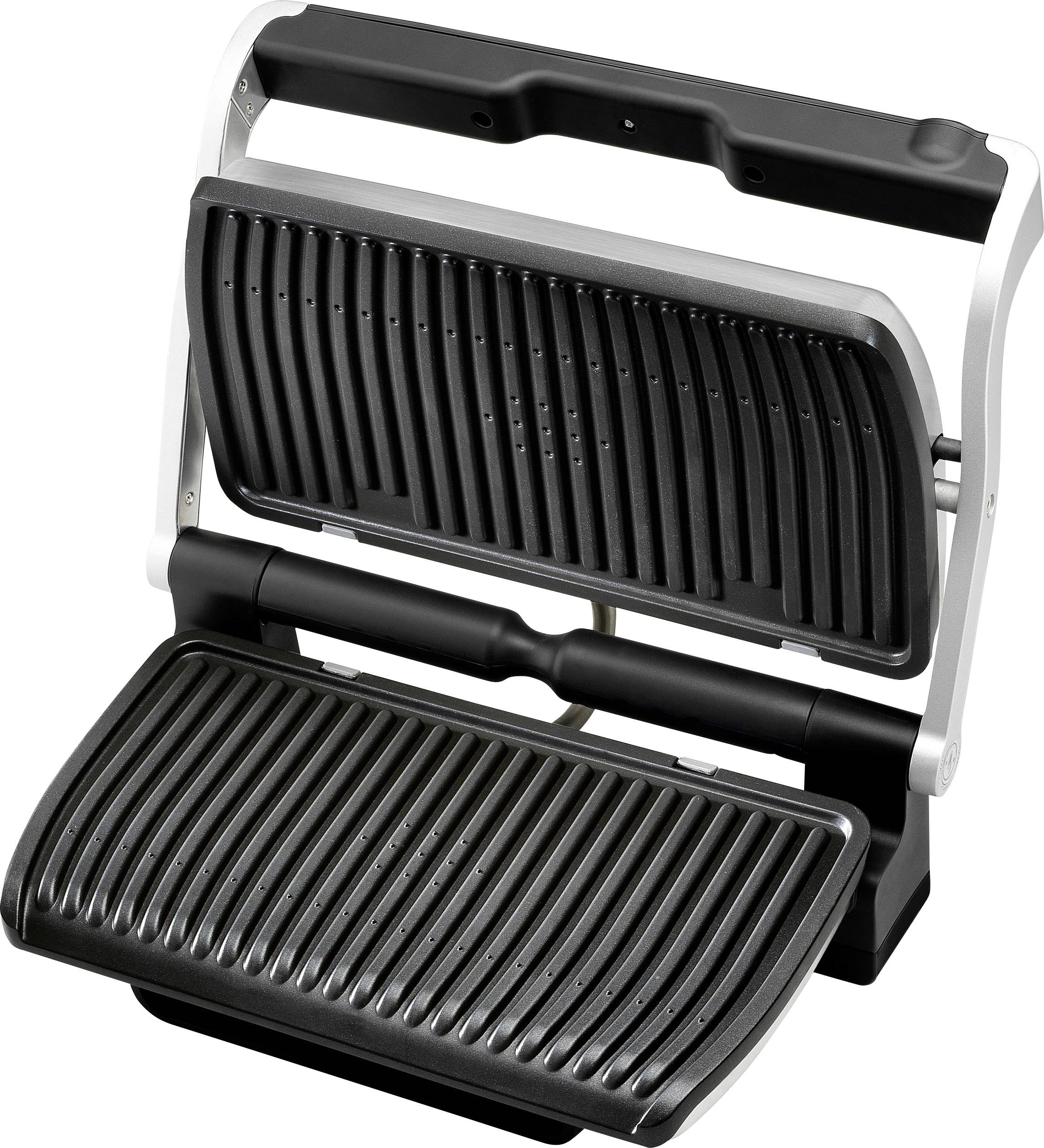 Tefal Optigrill + XL Elektro Kontaktgrill Automatische Temperaturanpassung Edelstahl (gebürstet), Schwarz