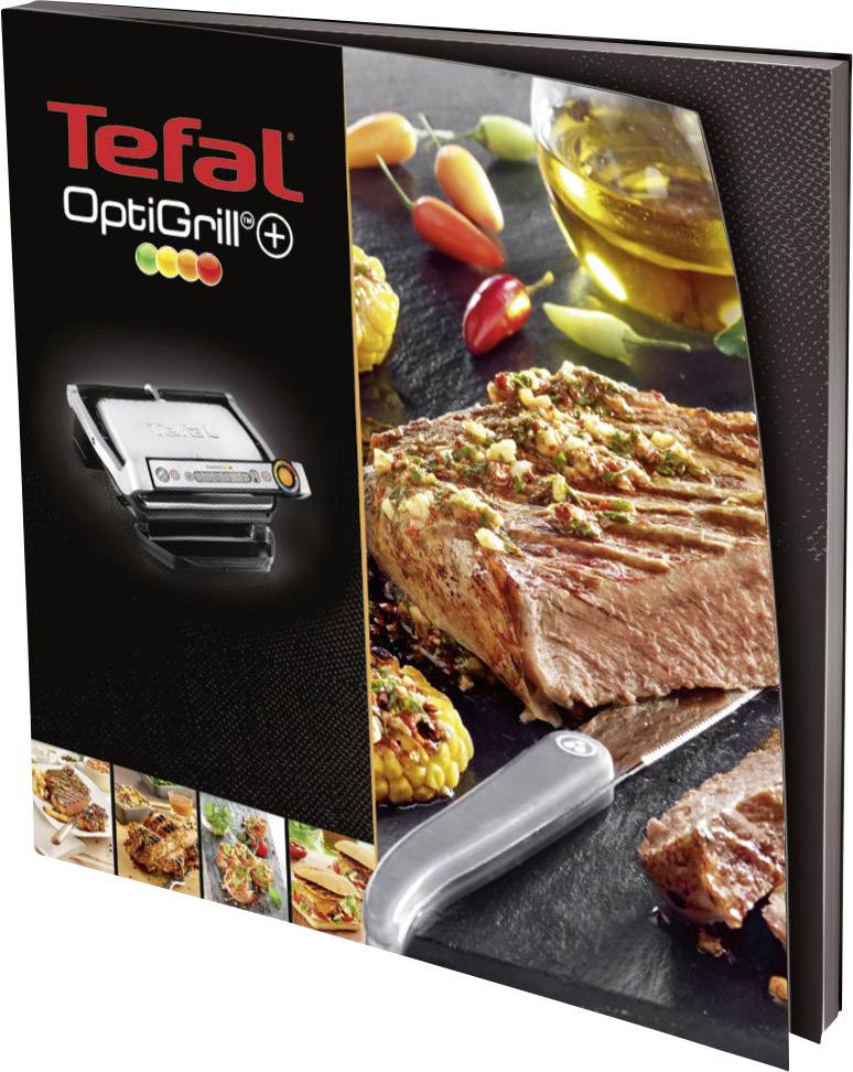 Tefal Optigrill+ Elektro Kontaktgrill Automatische Temperaturanpassung Edelstahl (gebürstet), Schwarz