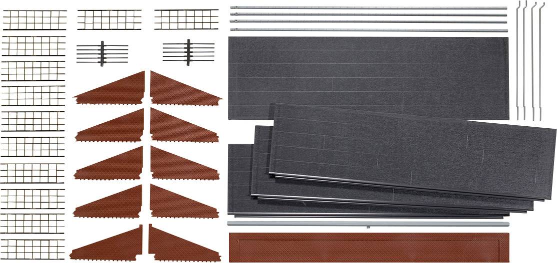 Auhagen 80308 H0 Dächer Rot (L x B x H) 206 x 202 x 28mm Kunststoffbausatz