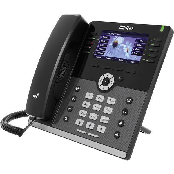 TipTel Htek UC926 Schnurgebundenes Telefon, VoIP Freisprechen, Headsetanschluss Farb-TFT/LCD Schwar
