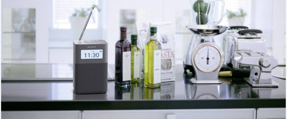 Sony XDR-V20D Radiowecker DAB+, UKW AUX Weiß