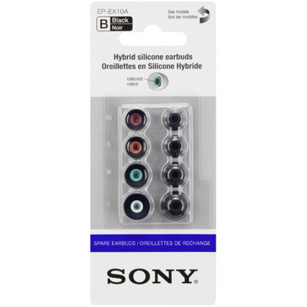 Sony EP-EX10A In Ear Kopfhörer Ohrpolster 1 St. Schwarz