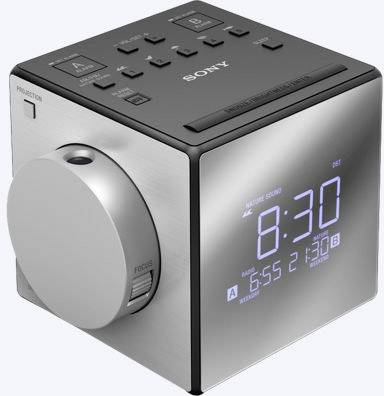 Sony ICF-C1PJ Radiowecker UKW USB Akku-Ladefunktion Silber