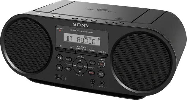 Sony ZS-RS60BT CD-Radio UKW AUX, Bluetooth®, CD, USB Aufnahmefunktion Schwarz