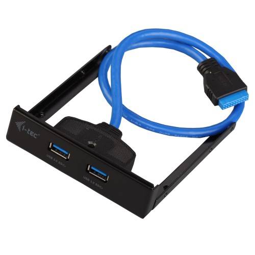 I-tec U3EXTEND USB 3.0-Fronteinschub-Hub Schwarz, Blau