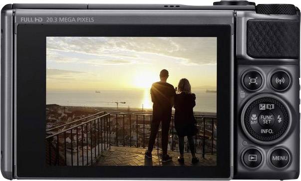 Canon SX730HS Digitalkamera 20 Megapixel Opt. Zoom: 40 x Schwarz  WiFi, Bluetooth, Full HD Video