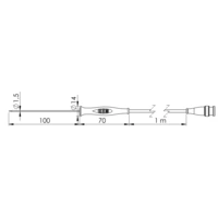 Greisinger GF 1T-E1.5 Einstechfühler -70 bis 250 °C Fühler-Typ Pt1000 Greisinger GF 1T-E1.5 Einstechfühler -70 bis 250 °C Fühler-Typ Pt1000
