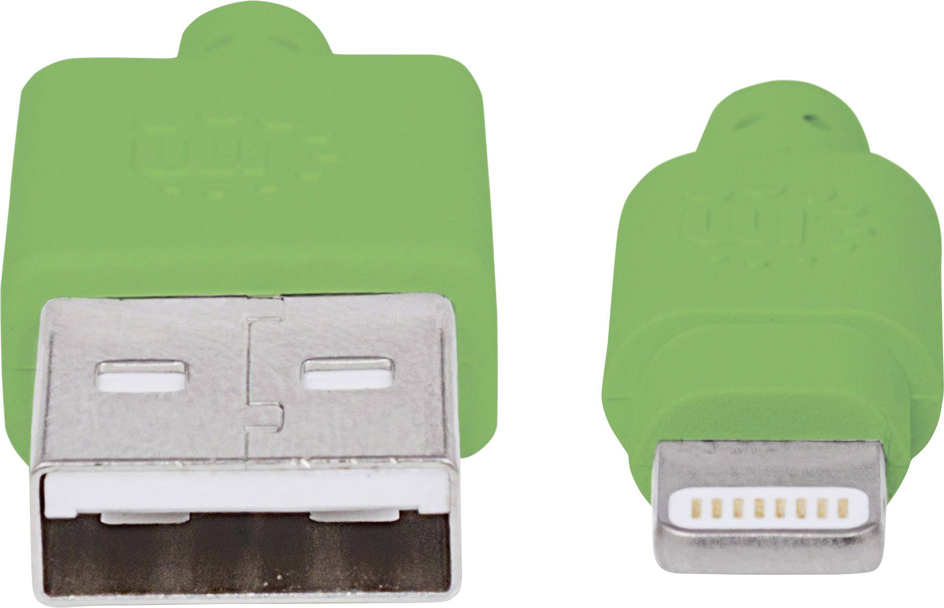 Manhattan USB-Kabel 15.00 cm Grün Folienschirm, UL-zertifiziert 394444