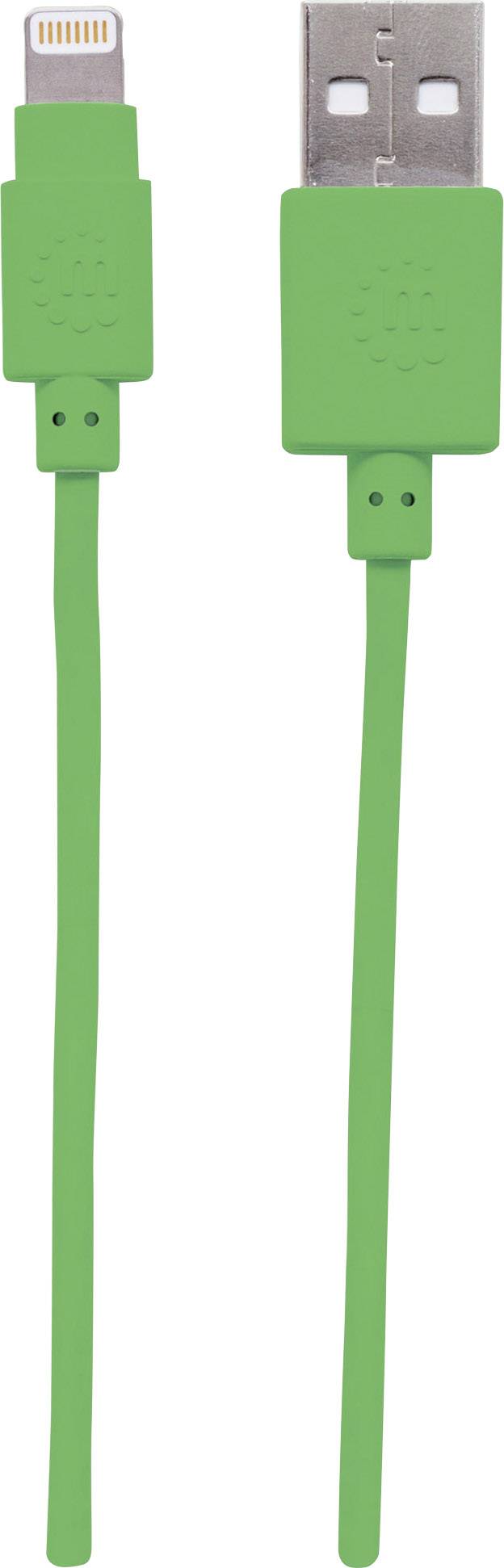 Manhattan USB-Kabel 15.00 cm Grün Folienschirm, UL-zertifiziert 394444