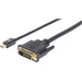 Manhattan Mini-DisplayPort / DVI Adapterkabel Mini DisplayPort Stecker, DVI-D 24+1pol. Stecker 1.80m Schwarz 152150 Folienschirm