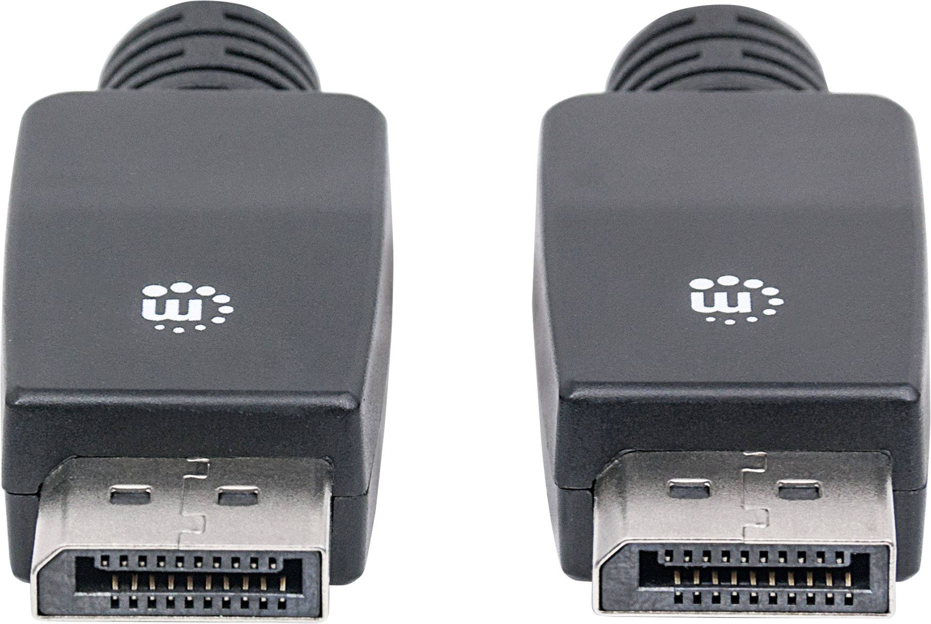Manhattan DisplayPort Anschlusskabel DisplayPort Stecker, DisplayPort Stecker 10.00m Schwarz 354134 4K UHD, Folienschirm