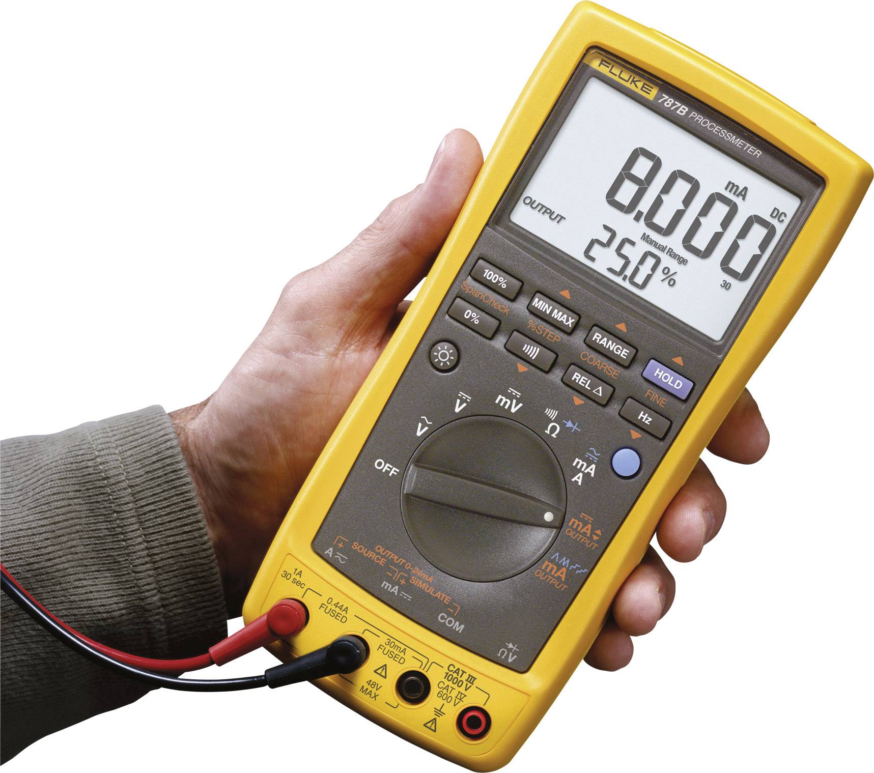 Fluke 787B Hand-Multimeter digital Prozess-Stromausgabe CAT III 1000 V, CAT IV 600V Anzeige (Counts): 30000
