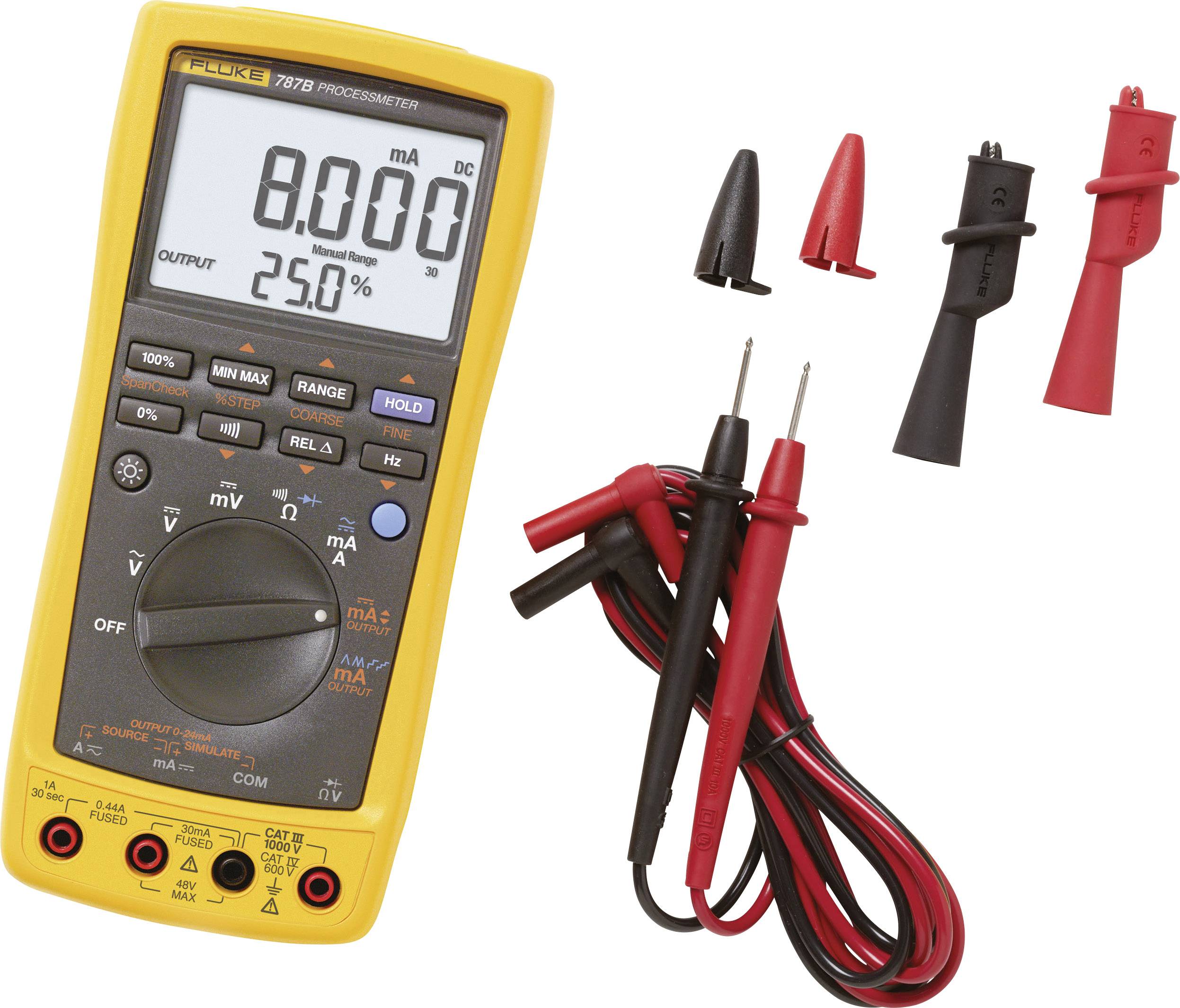 Fluke 787B Hand-Multimeter digital Prozess-Stromausgabe CAT III 1000 V, CAT IV 600V Anzeige (Counts): 30000