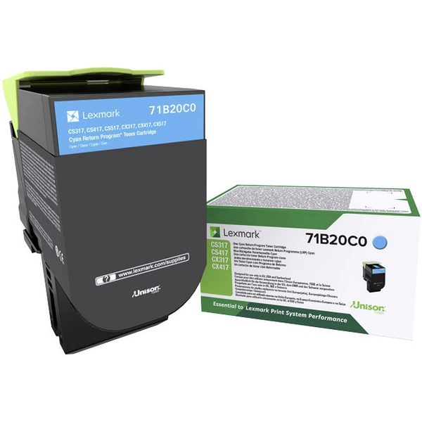 Lexmark Rückgabe Tonerkassette CS317 CS417 CS517 CX317 CX417 CX517 Original Cyan 2300 Seiten 71B20C0 Lexmark Rückgabe Tonerkassette CS317 CS417 CS517 CX317 CX417 CX517 Original Cyan 2300 Seiten 71B20C0