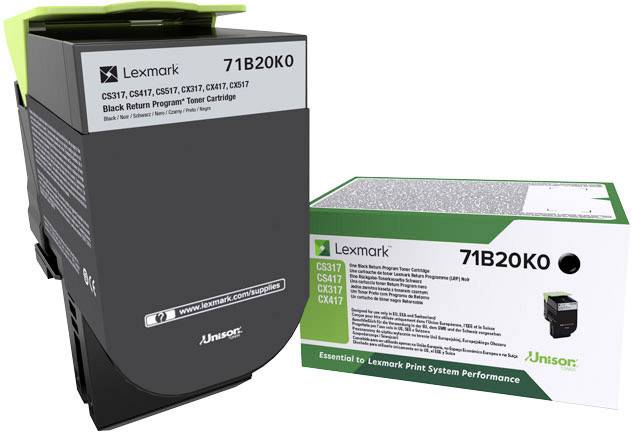 Lexmark Rückgabe Tonerkassette CS317 CS417 CS517 CX317 CX417 CX517 Original Schwarz 3000 Seiten 71B20K0