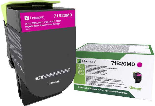 Lexmark Rückgabe Tonerkassette CS317 CS417 CS517 CX317 CX417 CX517 Original Magenta 2300 Seiten 71B