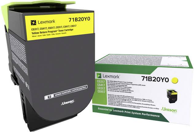 Lexmark Rückgabe Tonerkassette CS317 CS417 CS517 CX317 CX417 CX517 Original Gelb 2300 Seiten 71B20Y0