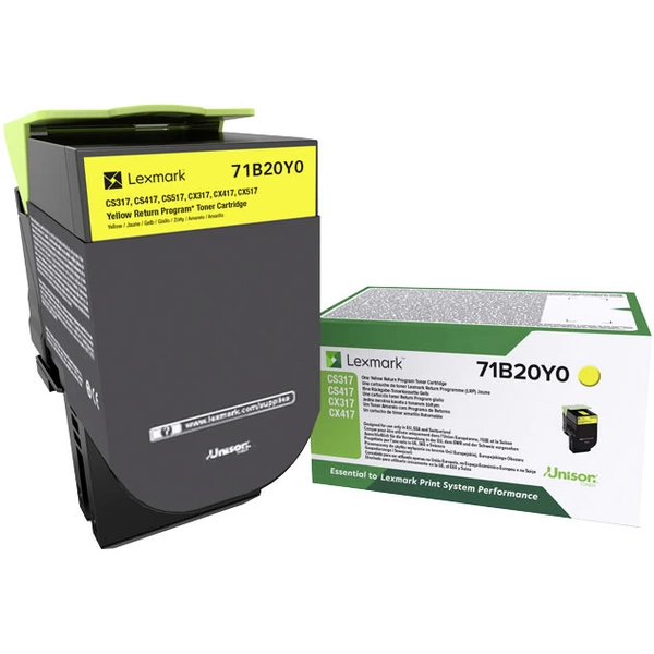 Lexmark Rückgabe Tonerkassette CS317 CS417 CS517 CX317 CX417 CX517 Original Gelb 2300 Seiten 71B20Y0 Lexmark Rückgabe Tonerkassette CS317 CS417 CS517 CX317 CX417 CX517 Original Gelb 2300 Seiten 71B20Y0