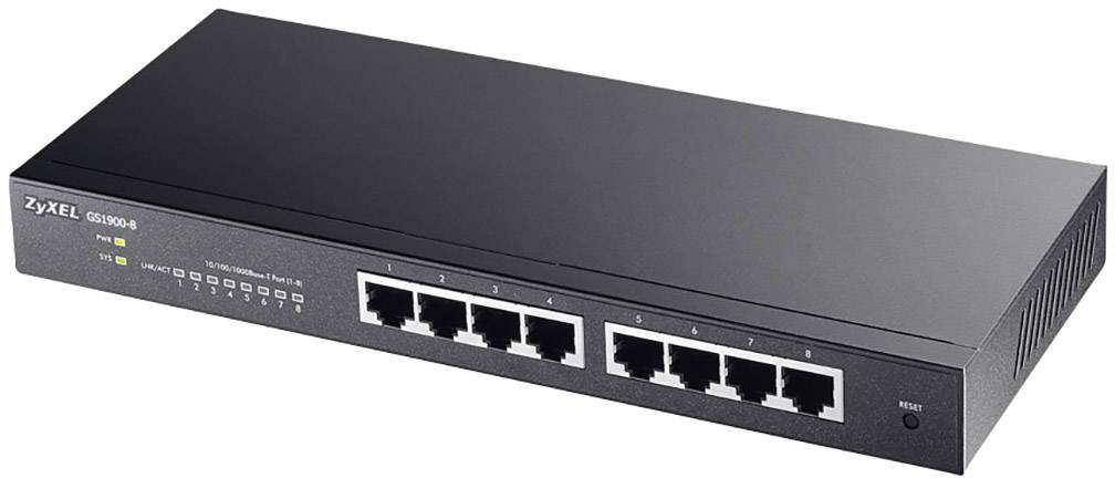 ZyXEL GS1900-8-EU0101F 8x GE GS1900-8 Netzwerk Switch 8 Port