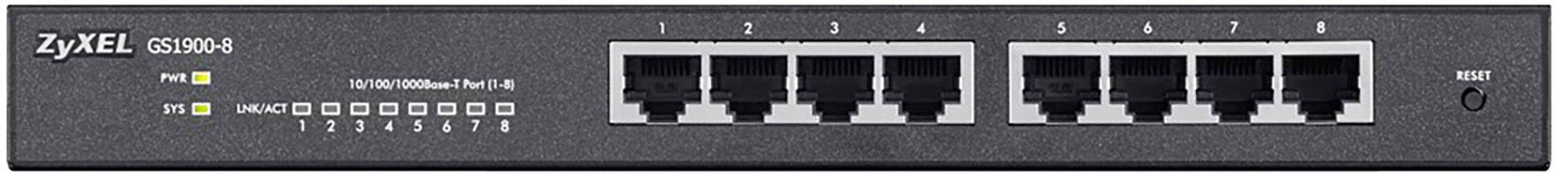 ZyXEL GS1900-8-EU0101F 8x GE GS1900-8 Netzwerk Switch 8 Port