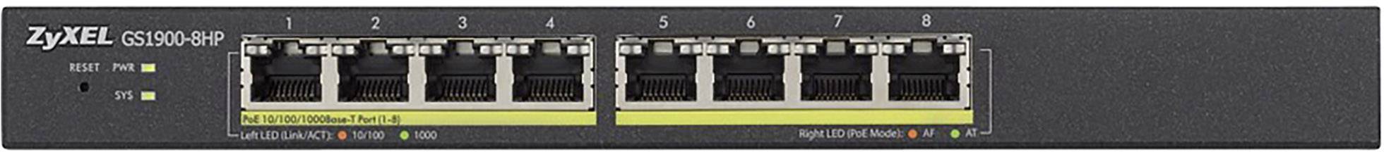 ZyXEL 8x GE GS1900-8HPv2 8x PoE Ports Netzwerk Switch 8 Port PoE-Funktion