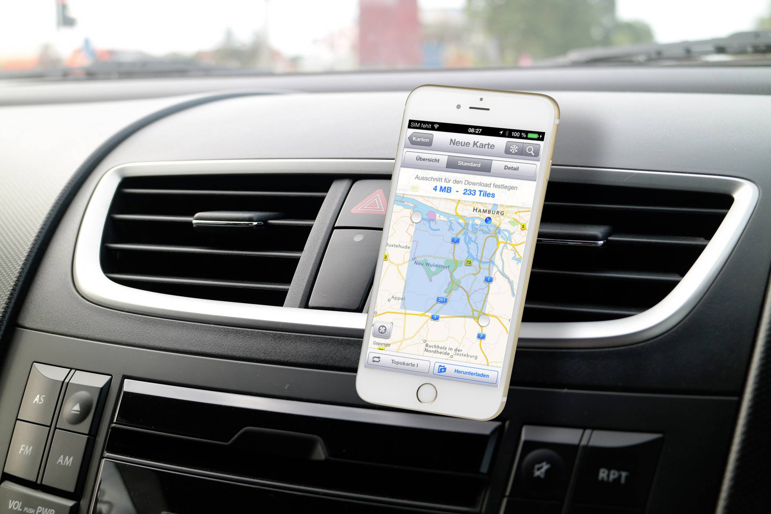 Basetech Lüftungsgitter Handy-Kfz-Halterung Magnetbefestigung, 360° drehbar