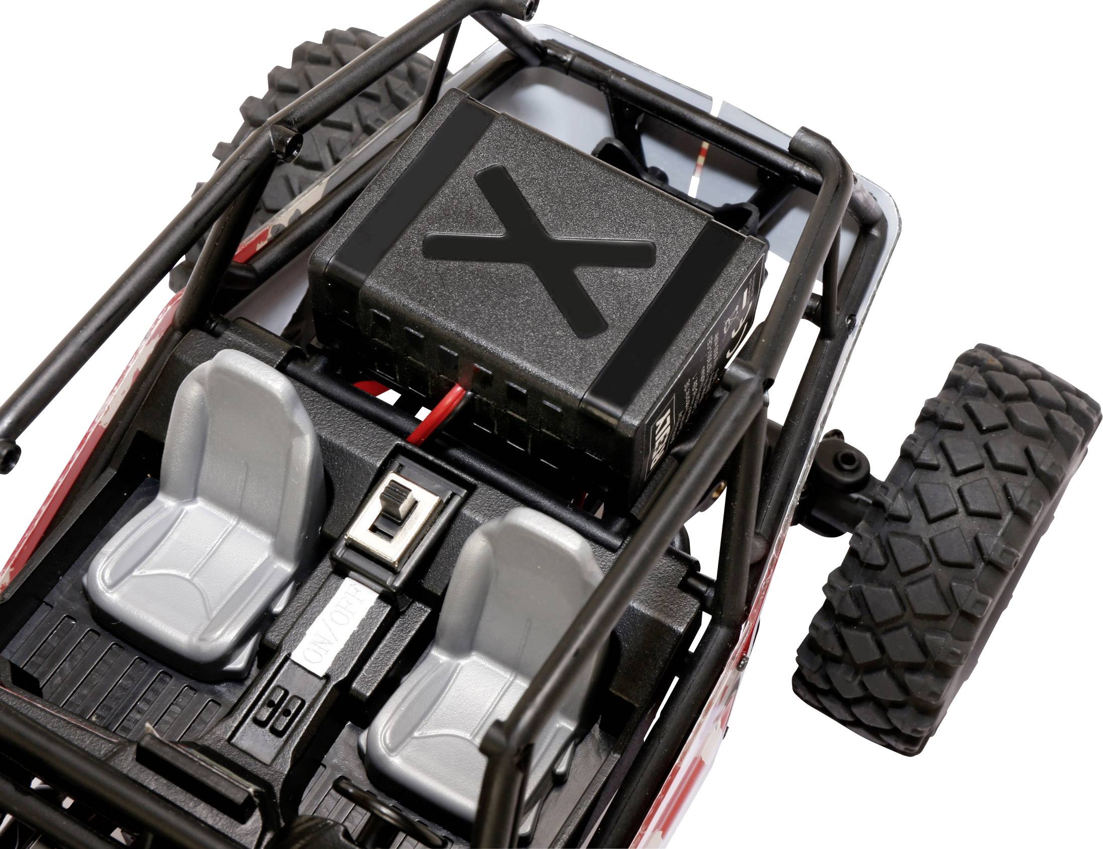 Reely Hiker SFX Brushed 1:18 RC Modellauto Elektro Crawler Allradantrieb (4WD) RtR 2,4GHz inkl. Soundmodul, Inkl. Akku und