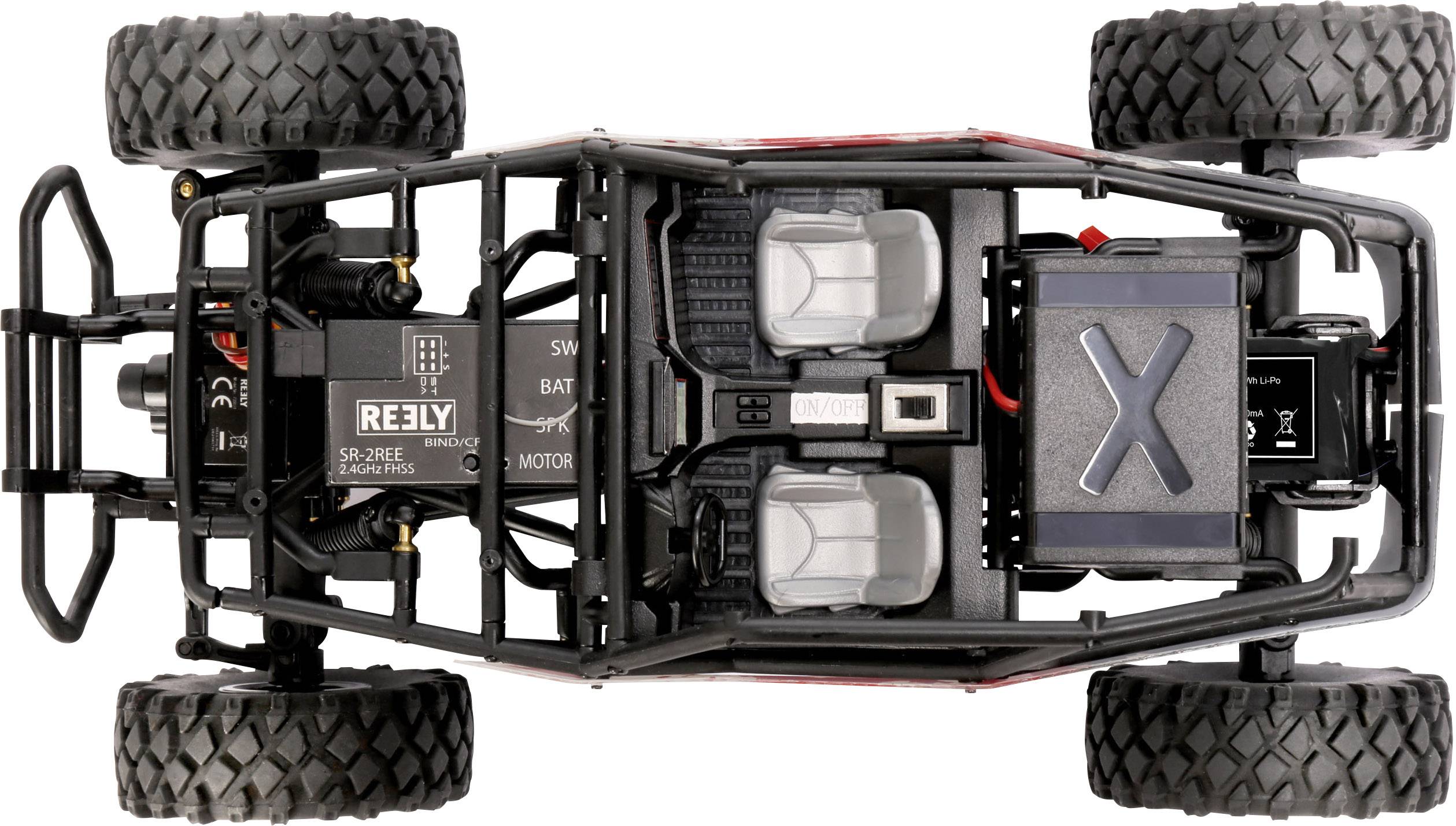 Reely Hiker SFX Brushed 1:18 RC Modellauto Elektro Crawler Allradantrieb (4WD) RtR 2,4GHz inkl. Soundmodul, Inkl. Akku und