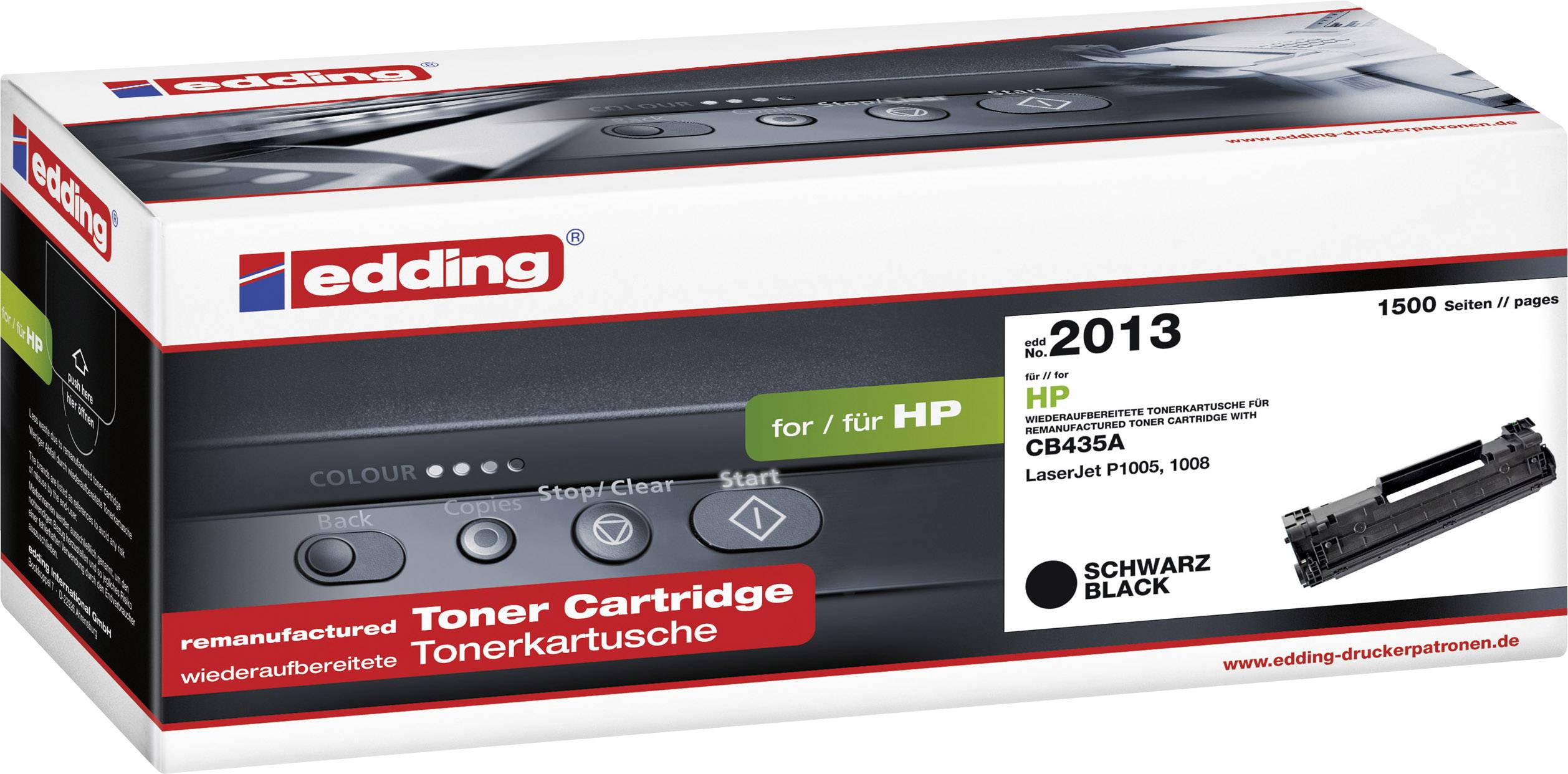 Edding Toner ersetzt HP 35A, CB435A Kompatibel Schwarz 1500 Seiten EDD-2013 EDD-2013