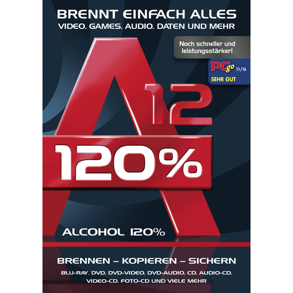 Alcohol 120% Version 12 Vollversion, 1 Lizenz Windows Brenn-Software