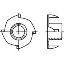 TOOLCRAFT 159331 Einschlagmuttern M10 Stahl galvanisch verzinkt 100 St.