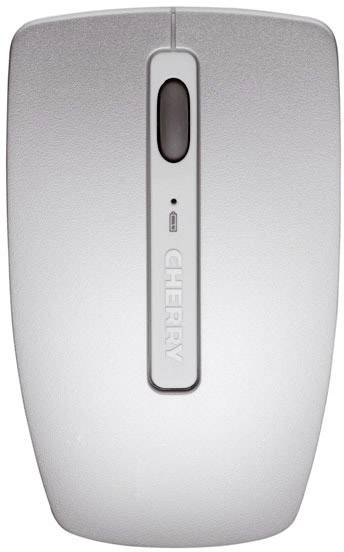 Cherry DW8000 Funk Tastatur, Maus-Set Spritzwassergeschützt Deutsch, QWERTZ Weiß, Silber