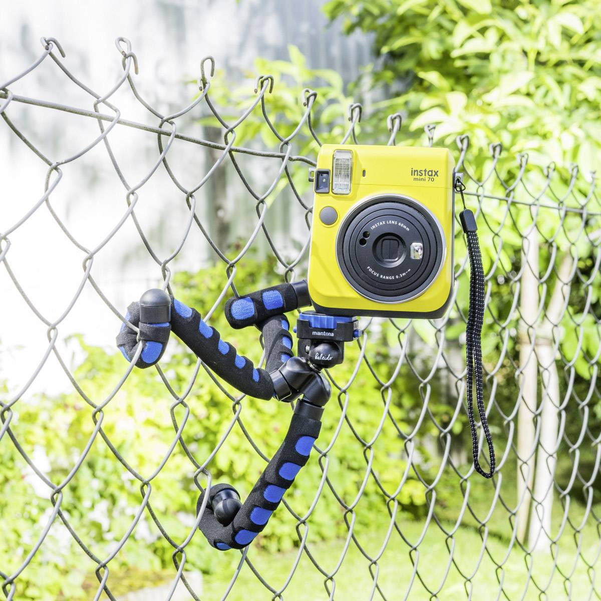Mantona Flex Spezialstativ 1/4 Zoll Arbeitshöhe=10 - 27 cm Blau Für Smartphones und GoPro