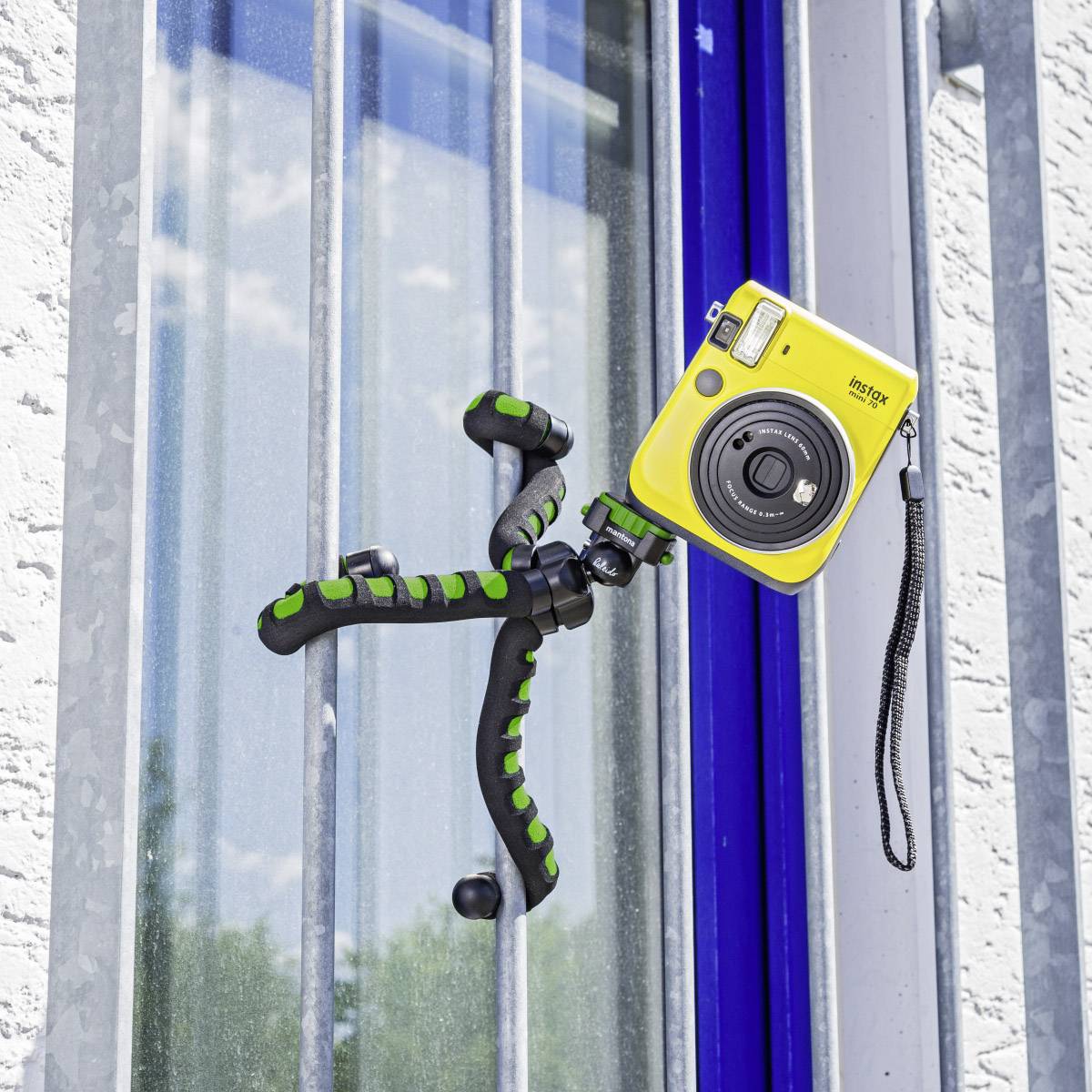 Mantona Flex Spezialstativ 1/4 Zoll Arbeitshöhe=10 - 27 cm Grün Für Smartphones und GoPro