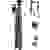 Mantona Armadillo Spezialstativ 1/4 Zoll Arbeitshöhe=12.5 - 28cm Schwarz, Grau Für Smartphones und GoPro, Wasserwaage