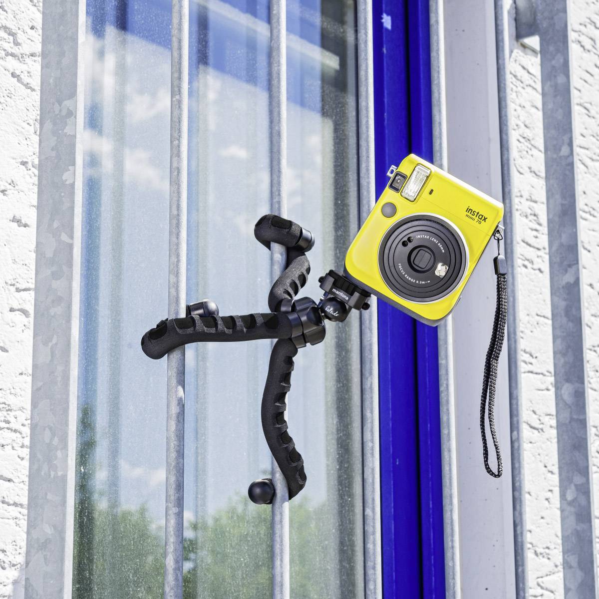Mantona Flex Spezialstativ 1/4 Zoll Arbeitshöhe=10 - 27cm Schwarz Für Smartphones und GoPro