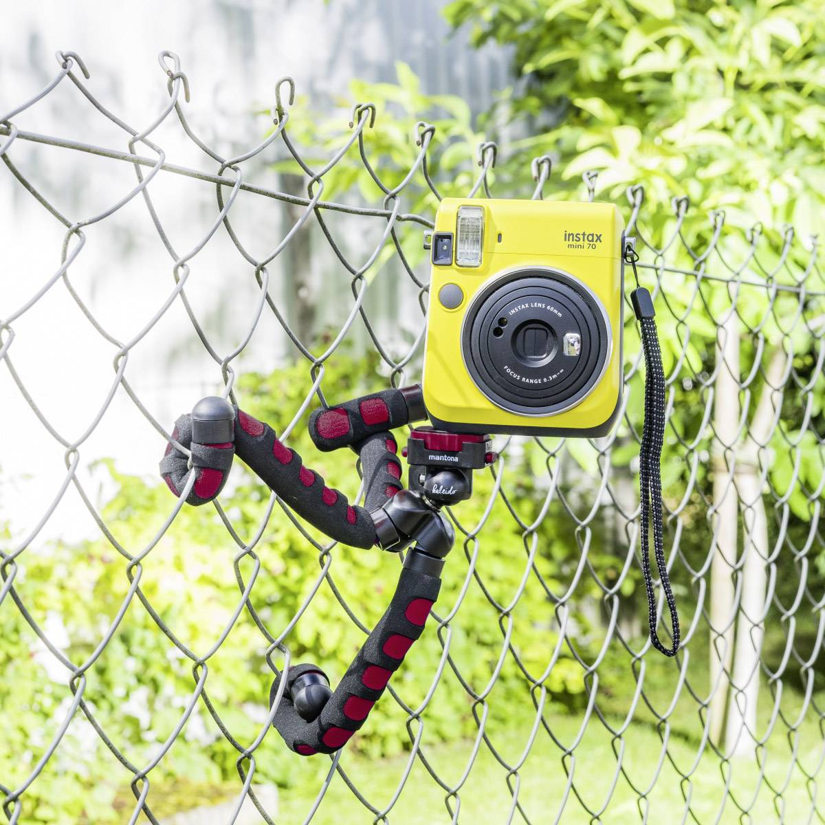 Mantona Flex Spezialstativ 1/4 Zoll Arbeitshöhe=10 - 27 cm Rot Für Smartphones und GoPro