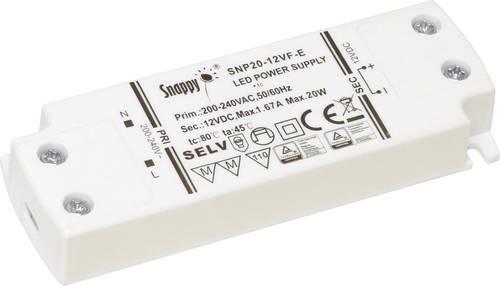 Dehner Elektronik SNP20-24VF-E LED-Trafo Konstantspannung 20W 0 - 0.83A 24 V/DC nicht dimmbar, Möbe