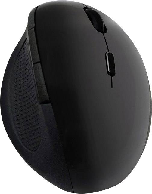 LogiLink ID0139 Ergonomische Maus Funk Optisch Schwarz 6 Tasten 1600 dpi Ergonomisch