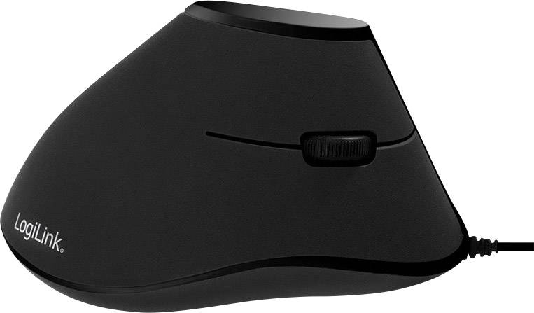 LogiLink ID0158 Ergonomische Maus USB Optisch Schwarz 5 Tasten 1000 dpi Ergonomisch