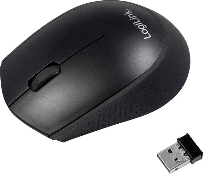 LogiLink ID0161 Funk Tastatur, Maus-Set Deutsch, QWERTZ Schwarz